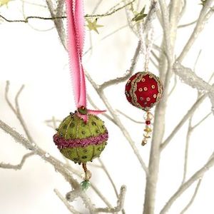 Christmas: Two Decorative  Baubles