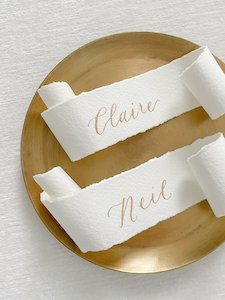 Products: Calligraphy place cards Calligraphy scrolls - The Ess Letter