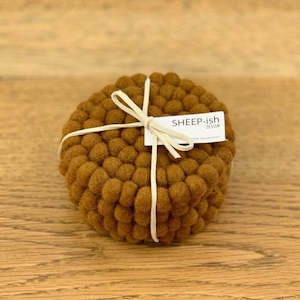 Homewares: Set 4 Felt Ball Coasters