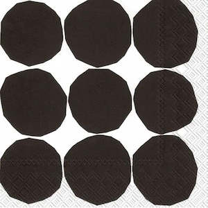 Dining: Marimekko Kivet Black White Napkins