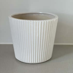 Garden: Ribbed Ceramic Planter