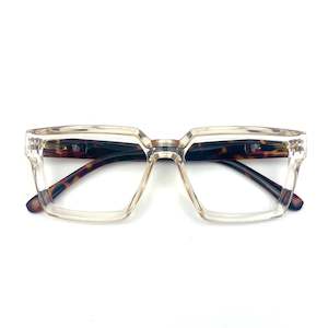 Remi Crystal Beige Reading Glasses