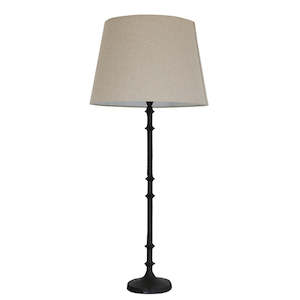 Lighting: Candlestick Lampbase Black Finish
