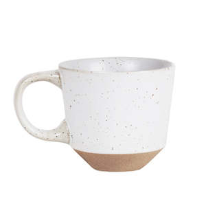 New Arrivals: Cup/Saucer - Speckled White
