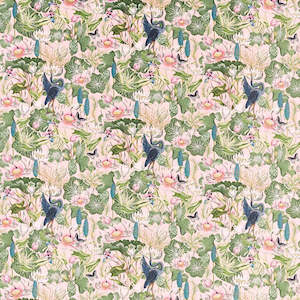 Printed Velvets: Waddington Blush Velvet Fabric