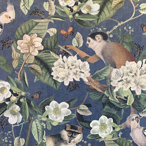 Monkey Business Velvet Fabric
