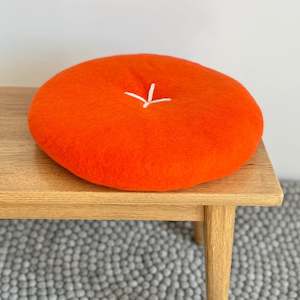 Cushions Throws: Button Cushion Tangerine