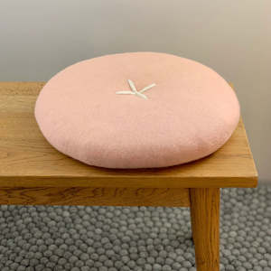 Cushions Throws: Button Cushion Blush