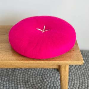 Cushions Throws: Button Cushion Hot Pink