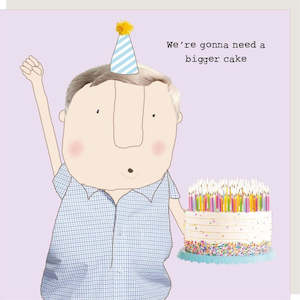 Bigger Cake Boy Card