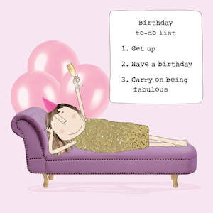 Stationery: Birthday To Do List Card