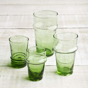 Glassware: Beldi Tea Glass Green Medium