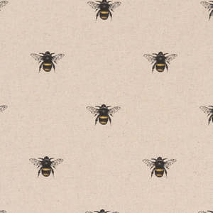 Honey Bees Oatmeal Fabric