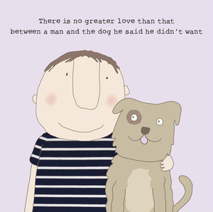 Stationery: Man and Dog Card