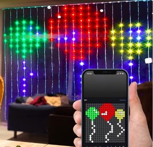APP controlled LED Message Curtain 2m x 2m USB powered
