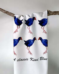Lifestyle: Tea Towel 100% Cotton - Pukeko Birds