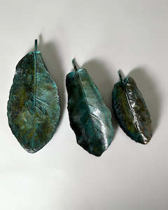 Copper Puka Leaves - Green Patina