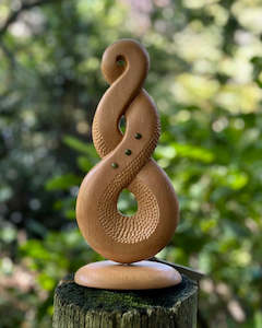 Sculpture: Kauri Sculpture - Pikorua - The Twist with Pounamu