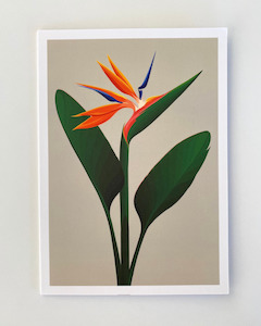 Bird of Paradise Greeting Card - By Artist Cathy Hansby