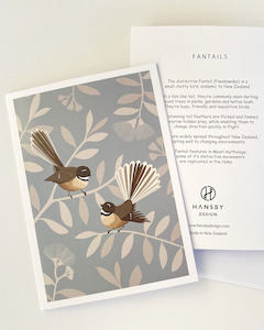 Fantails Greeting Card - By Artist Cathy Hansby