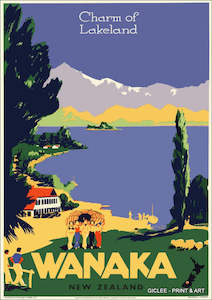 Vintage NZ Tourism Prints - Wanaka