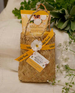 Nz Skincare: Wild Ferns - Manuka Honey Woven Kete Gift Set