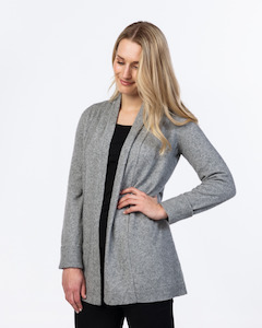 Knitwear Possum Merino: Wrap Jacket - Possum Merino