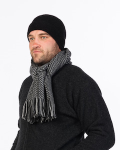 Knitwear Possum Merino: Men's Herringbone Scarf
