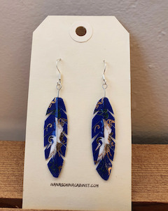 Jewellery: Origami Feather Earrings - White Cranes