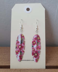 Jewellery: Origami Feather Earrings - Pasifika