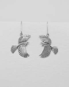 Stone Arrow: Silver Tui Earrings