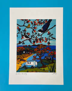 Jo May Design: Art Print by Jo May- Summer Camping
