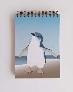 Stationary Books: Little Blue Penguin Note Book - By Artist Cathy Hansby