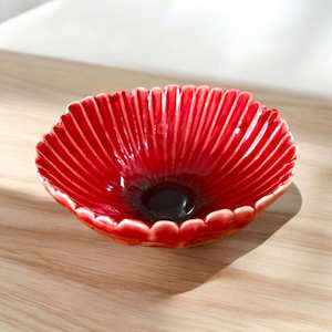 Ceramics: Ceramic Gerbera - Mini Bowl in Red