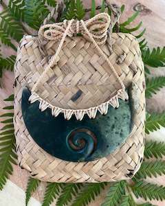 Greenstone - Breast Plate with Koru - Bound - Large