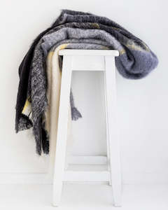 Knitwear: Windermere Mohair Designer Throw - Arctic