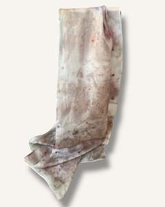 Silk Scarf Small- Botanical Print- Pōhutukawa & Madder