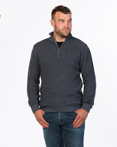 Men's Half Zip Textured Sweater