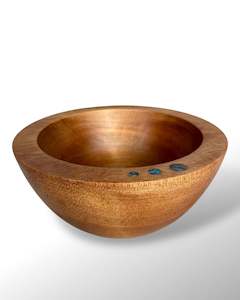 Homeware: Ancient Swamp Kauri Bowl with Paua - Small