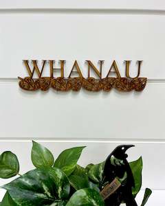 Wall Sign Whanau - Natural