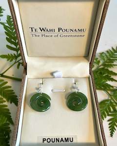 Greenstone Koru Drop Earrings
