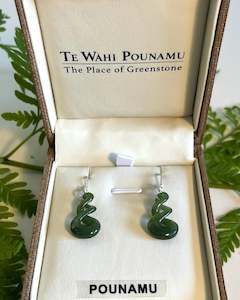 Accessories: Greenstone Pikorua (Double Twist) Earrings