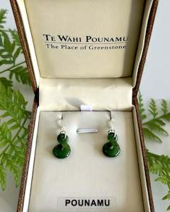 Greenstone Pikorua (Single Twist) Earrings