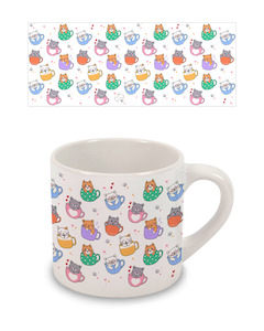 New Zealand Made: Kids Mini Mug - Cats in Cups