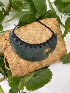 Greenstone - Pounamu | Bound Double Koru Kōuma (Breastplate)