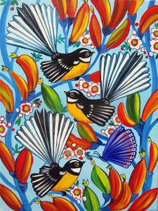 Greeting Card - Fantails