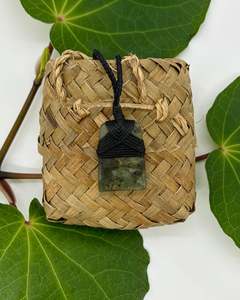 Nz Made Greenstone Pounamu Jewellery: Bound Toki Pounamu | Greenstone Pendant - Small & Wide