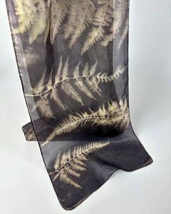 Silk Scarf - Botanical Print - NZ Fern