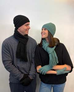 Textiles Accessories Linens: Possum Merino Unisex Essentials Set | Beanie, Scarf, Gloves