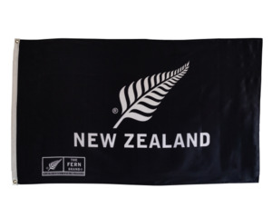 Large Silver Fern Flag 90cm x 150cm